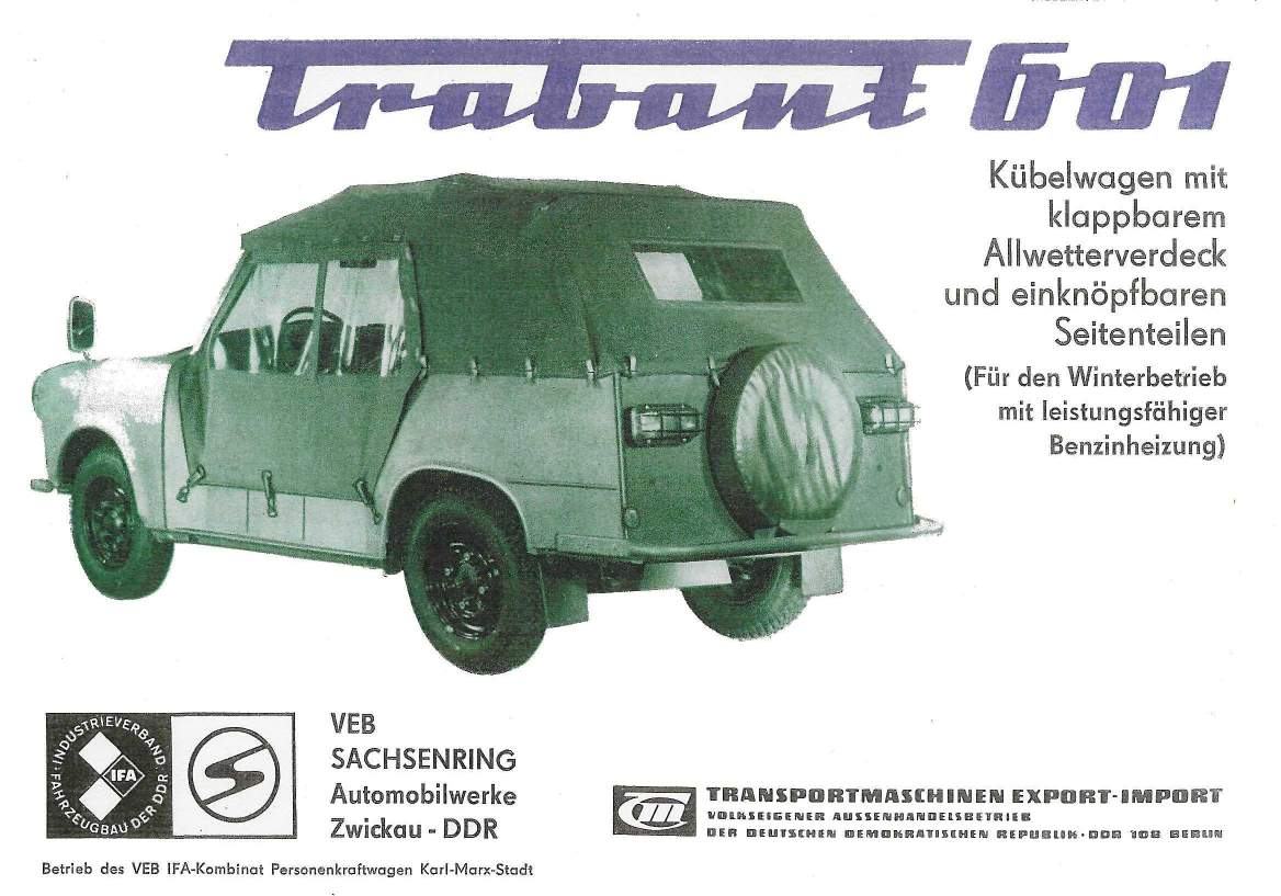 La Kübel, destinée aux forces armées et gardes frontières est-allemands.